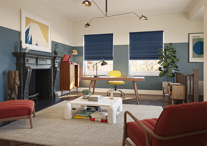 Tiverton, Indigo - Twist&Fit Roman Blind - Image 7